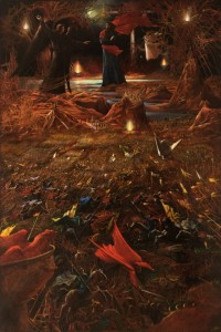 The temptation in the wilderness, 1996. 70,7x47 - 180x120sm oil on canvas  
