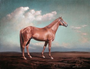 Horse 2007г. 9.8х13.7 inches, canvas, oil         
