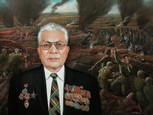 Portrait of S.Z. Zimanov (Famous scientist and public figure of Kazakhstan, World War II Hero) 2010, 29.9х39.7 in., oil on canvas                     