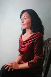 Portrait of Nailya , oil on canvas   